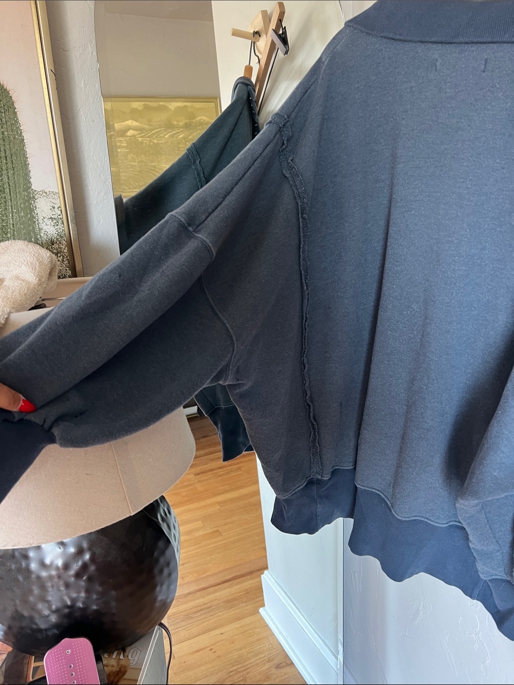 We The Free women’s oversized Crewneck Sweater - Slate Blue - Picture 4 of 5